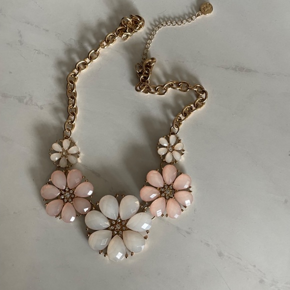 Statement Floral Embellished Rhinestone Necklace - Picture 10 of 10